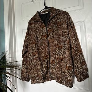 Vintage animal print windbreaker size L